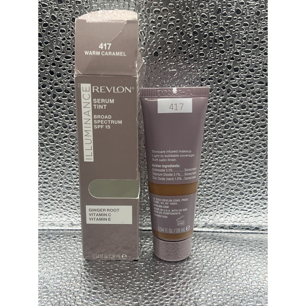 Revlon Illuminance Tinted Serum, Triple Hyaluronic Acid, SPF 15, 417 Warm Carmel